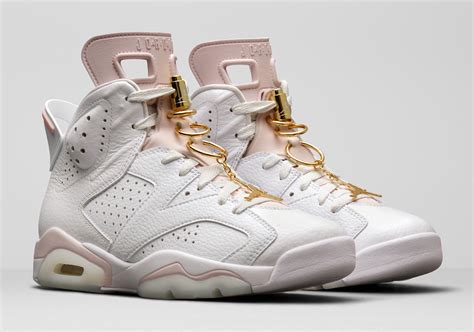 white and pink 6 jordans